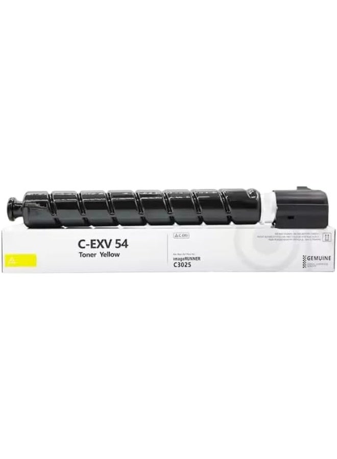 Toner Cartridge C-EXV 54 This Compatible toner cartridge is suitable for Printer Canon Image Runner - IR Adv C3025 IR Adv C3125 IR Adv C3226 CEXV 54 (Yellow) - Image 1