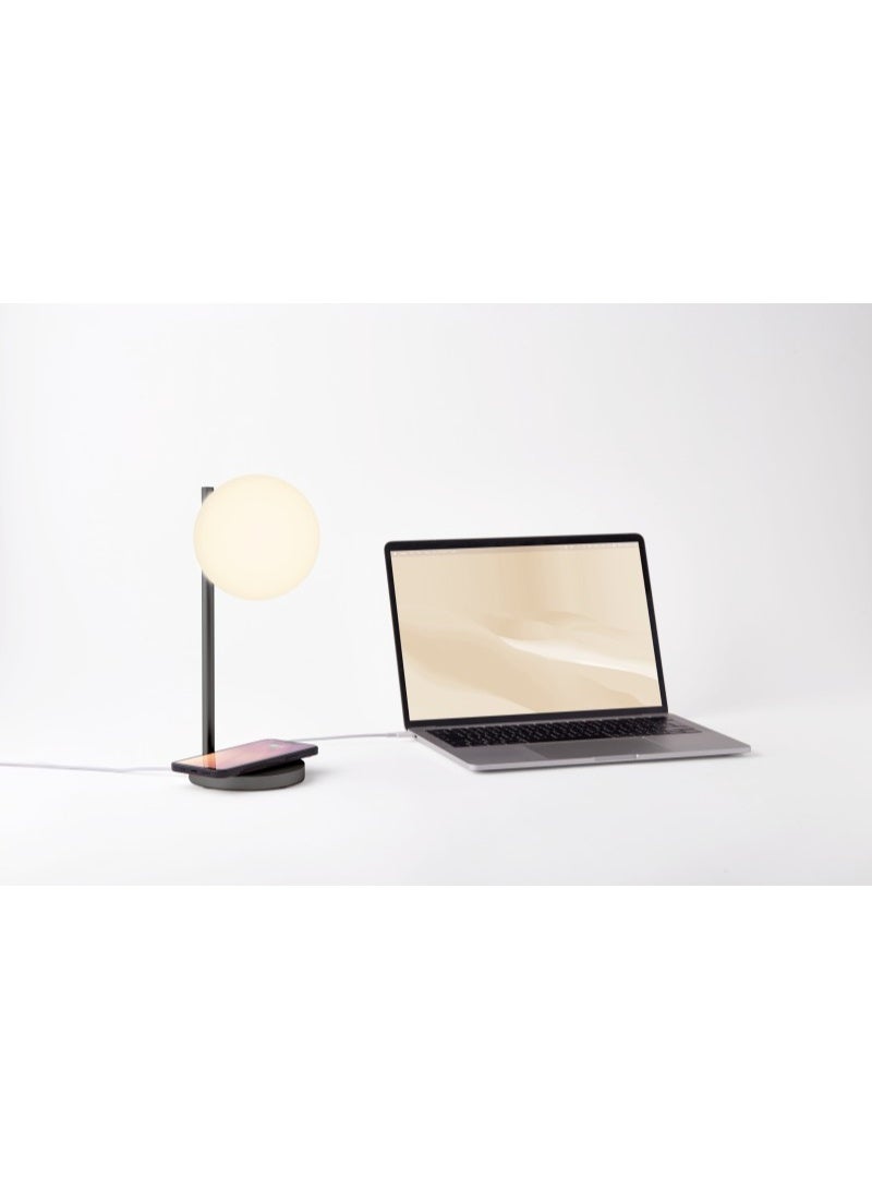 LEXON Bubble Desk Lamp With Built In Wireless Charger + 7 Lighting Colors And Touch Control - Image 4