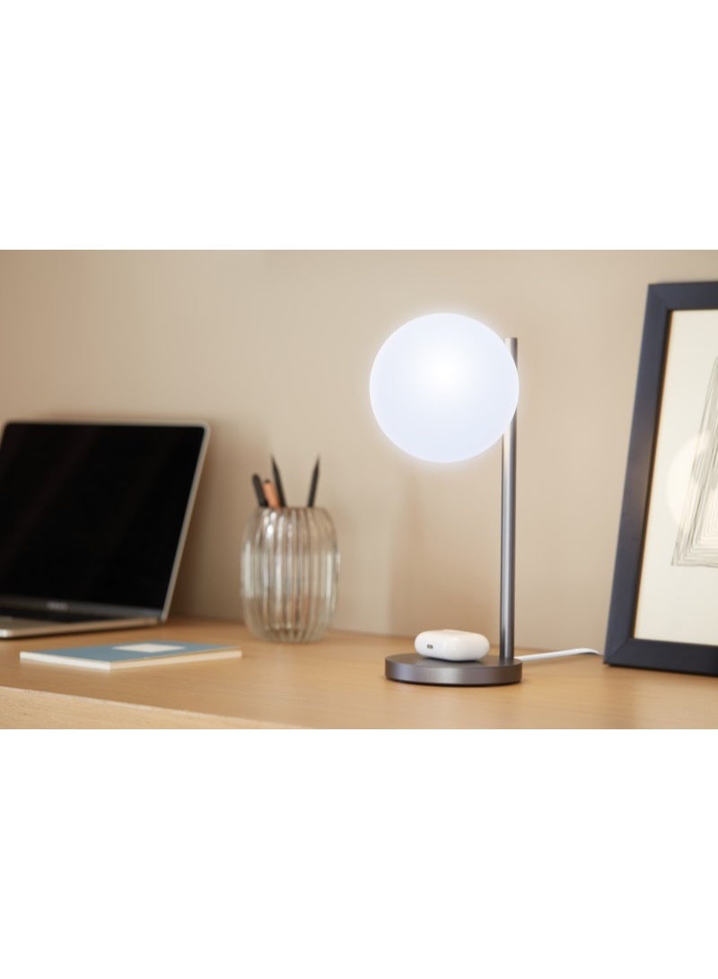 LEXON Bubble Desk Lamp With Built In Wireless Charger + 7 Lighting Colors And Touch Control - Image 5