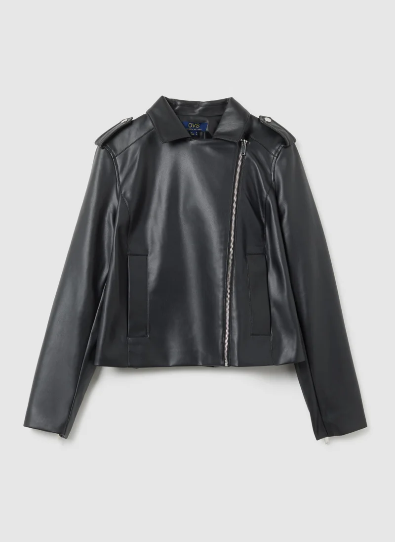 Ovs BLACK REGULAR FIT JACKET