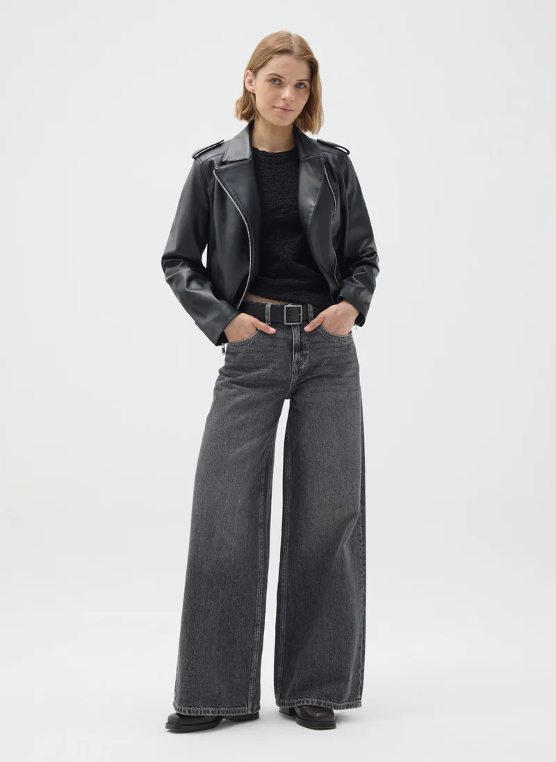 Ovs BLACK REGULAR FIT JACKET