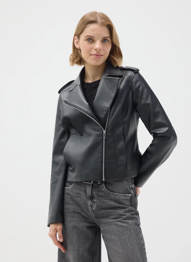 Ovs BLACK REGULAR FIT JACKET