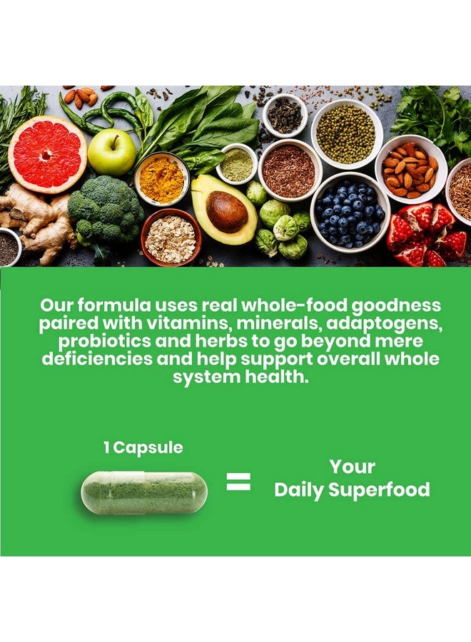 Paradise Herbs Earth Blend Vitamin D3 Superfoods Base Of Probiotics And Organic Alkalizing Greens Veggies & Berries 90 Vegetarian Capsules - Image 3