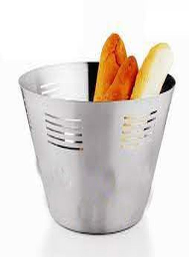PAUL SONS Hospitality Stainless Steel Bread Basket/Fruit Basket Round 8Inch serveware for Your Restaurants/Hotel, Silver (Pack of 1Pc) - Image 3