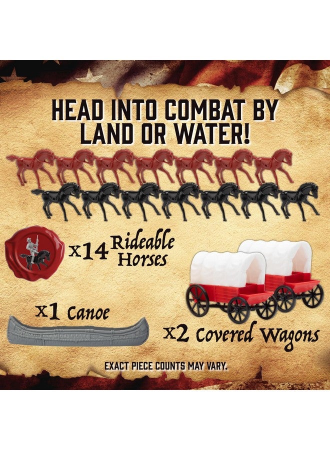 SCS Direct مجموعة ألعاب جنود الجيش من الحرب الأهلية - 120 قطعة مع جنود الكونفدرالية والاتحاد، ومدافع، وعربات، وخيول قابلة للركوب، وتضاريس، وسجادة لعب عملاقة - رائعة للديوراما ومشاريع المدرسة - Image 4