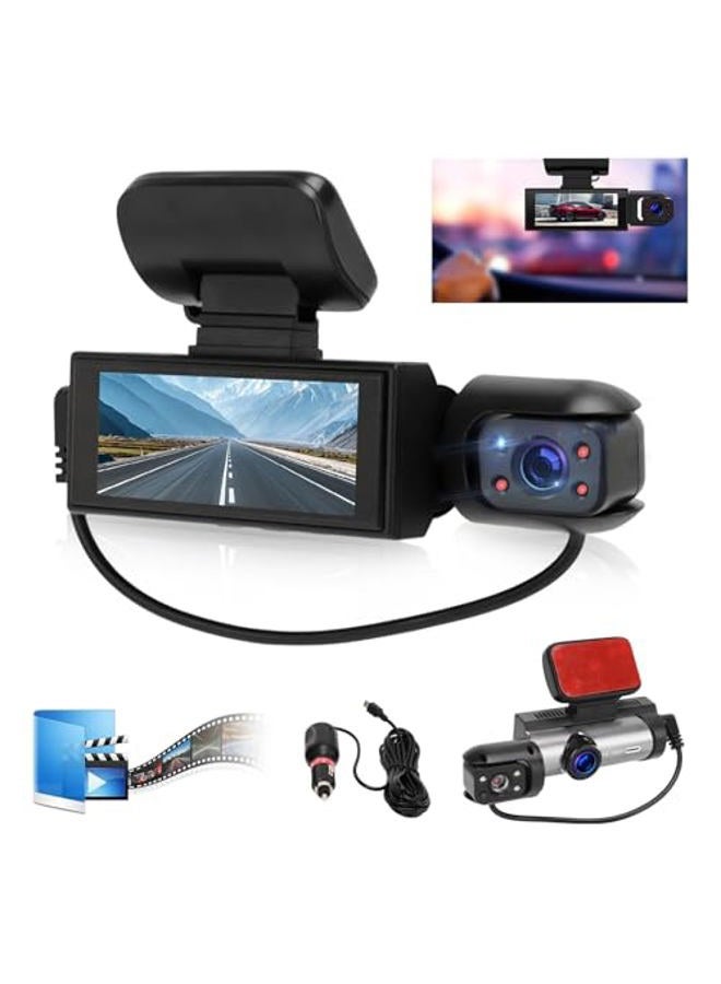 Goshyda Dash Cam Front and Rear, Cars 1080P FHD Dash Camera, Rotatable Dashcams Support Night Vision, Loop Recording, Reversing Visibility - Image 1