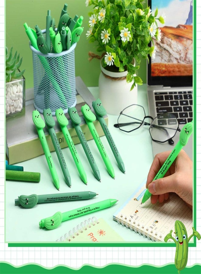 MotiMind 50 Pcs Graduation Inspirational Positive Pens Bulk Employees Appreciation Gifts Affirmation Motivational Quote Pens for Coworker Team Thank You Gifts (Pickle) - Image 3