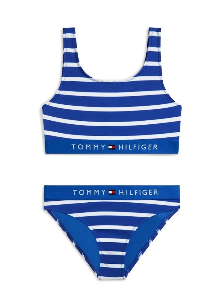 TOMMY HILFIGER Kids Stripe Bralette Bikini Set