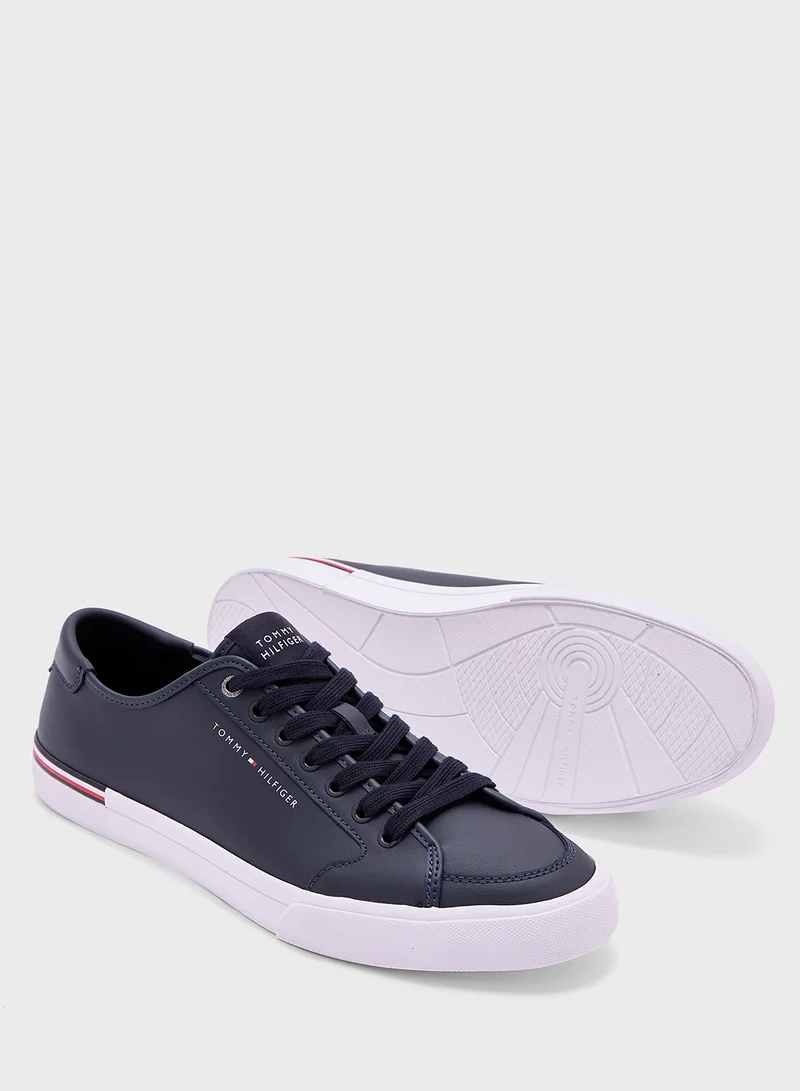 TOMMY HILFIGER CORE VULCANISED LEATHER TRAINERS