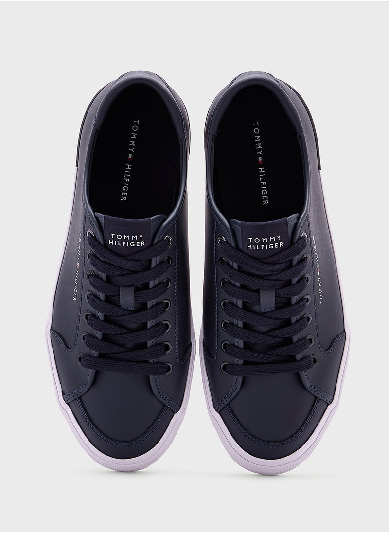 TOMMY HILFIGER CORE VULCANISED LEATHER TRAINERS  - Image 4