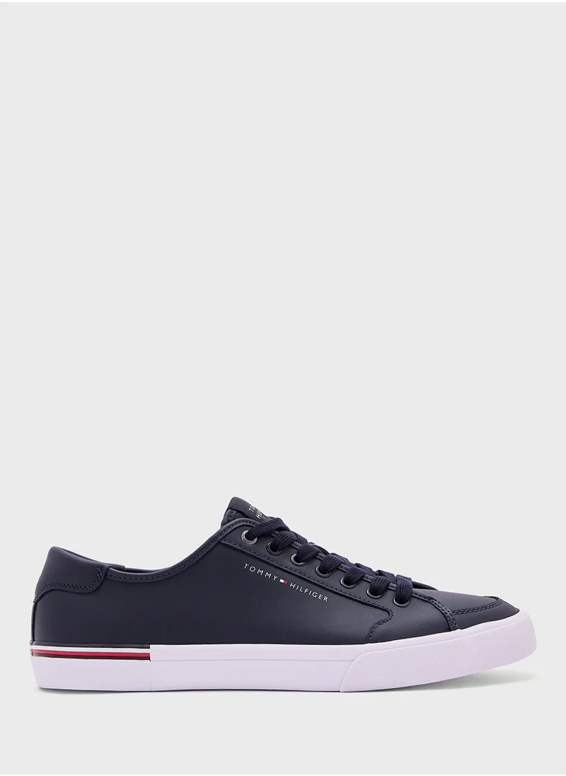 تومي هيلفيغر CORE VULCANISED LEATHER TRAINERS
