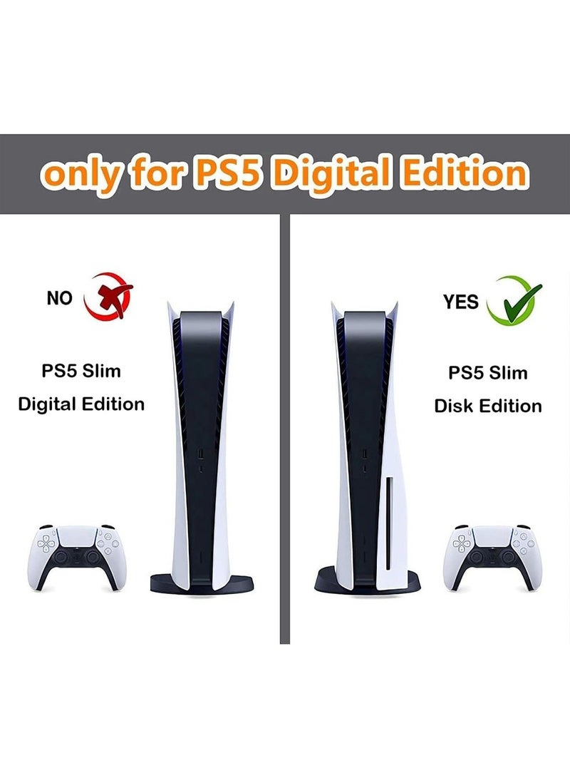 PS5 Slim Disc Version Console Sticker,Sticker for PS5 Slim Vinyl Decal Cover for Playstation 5 Slim Controller, Full Wrap Skin Protective Film Sticker Compatible with PS5 Slim Disk Edition - Image 2