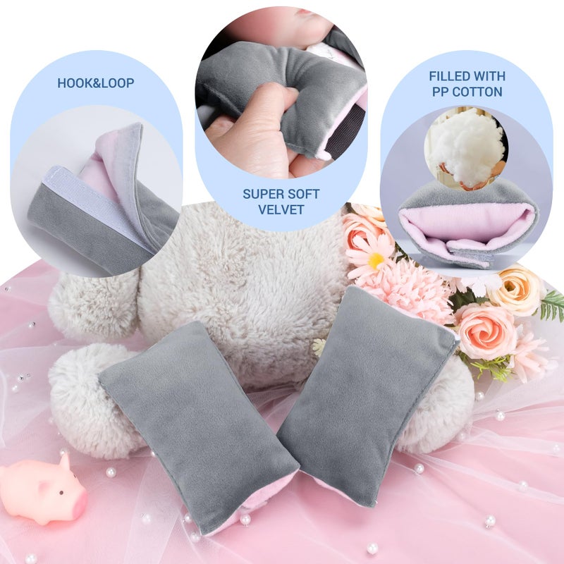 COOLBEBE Car Seat Straps Shoulder Pads for Baby Kids, Super Soft Seat Belt Covers for All Car Seats/Pushchair/Stroller/High Chair(Grey/Pink) - Image 5