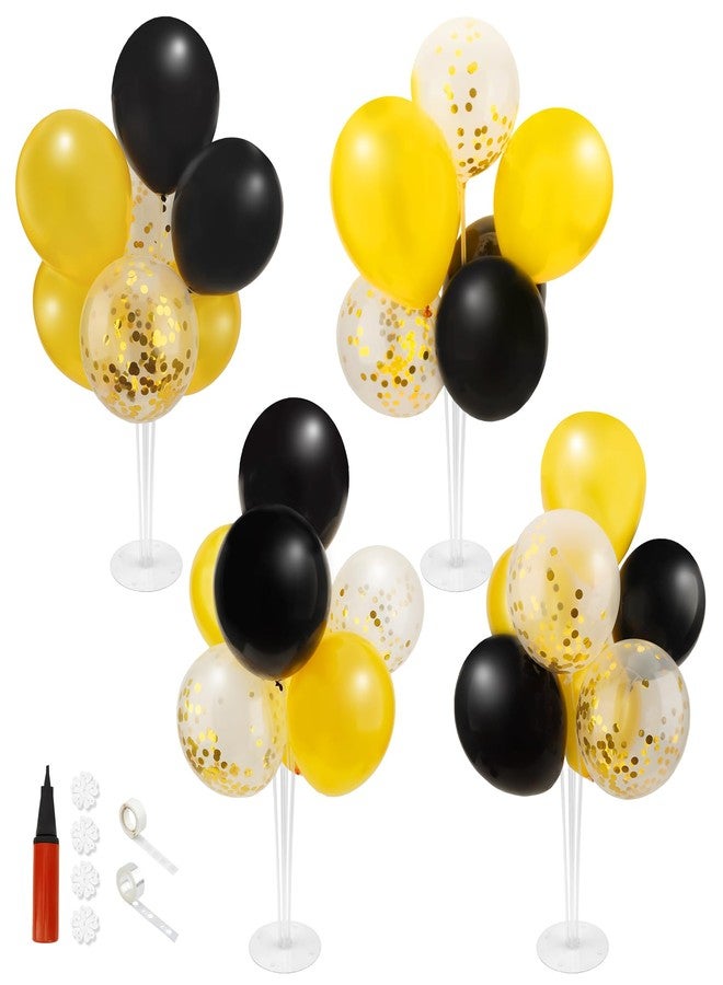 QIHOMPIB Graduation Decorations Class of 2026, Black and Gold Balloons Centerpiece Table Decor with Balloon Stand Prom Graduation Retirement Wedding Birthday Party Decorations Favors Supplies for Congrats Grad - Image 1