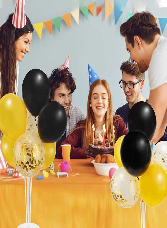 QIHOMPIB Graduation Decorations Class of 2026, Black and Gold Balloons Centerpiece Table Decor with Balloon Stand Prom Graduation Retirement Wedding Birthday Party Decorations Favors Supplies for Congrats Grad - Image 5