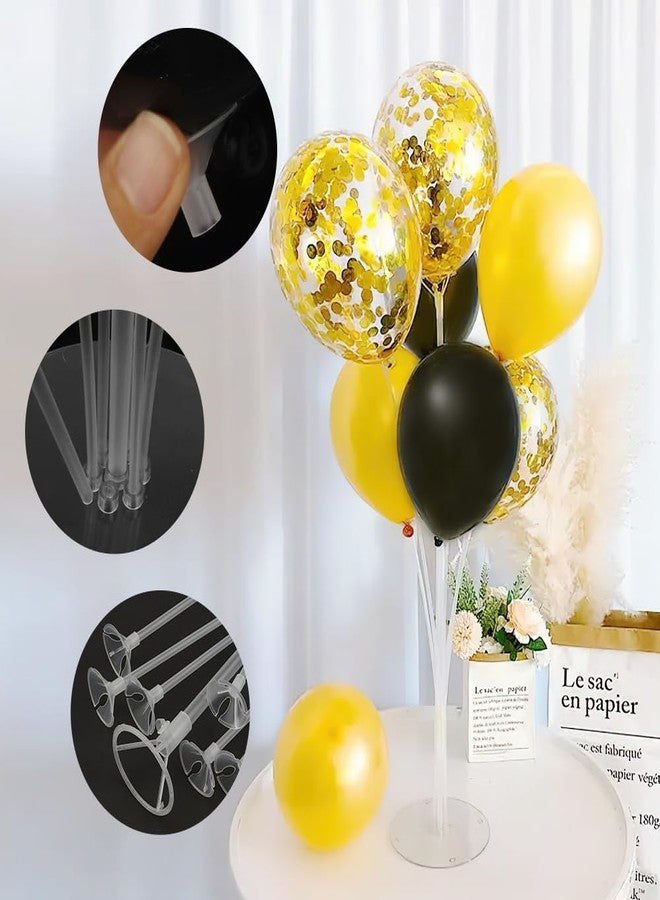 QIHOMPIB Graduation Decorations Class of 2026, Black and Gold Balloons Centerpiece Table Decor with Balloon Stand Prom Graduation Retirement Wedding Birthday Party Decorations Favors Supplies for Congrats Grad - Image 3