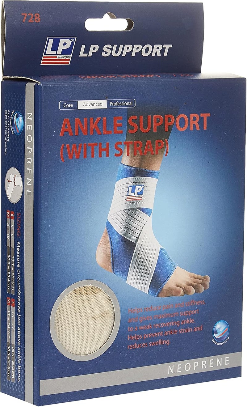 LP Support 728 Ankle Support with Strap, Tan - Image 1