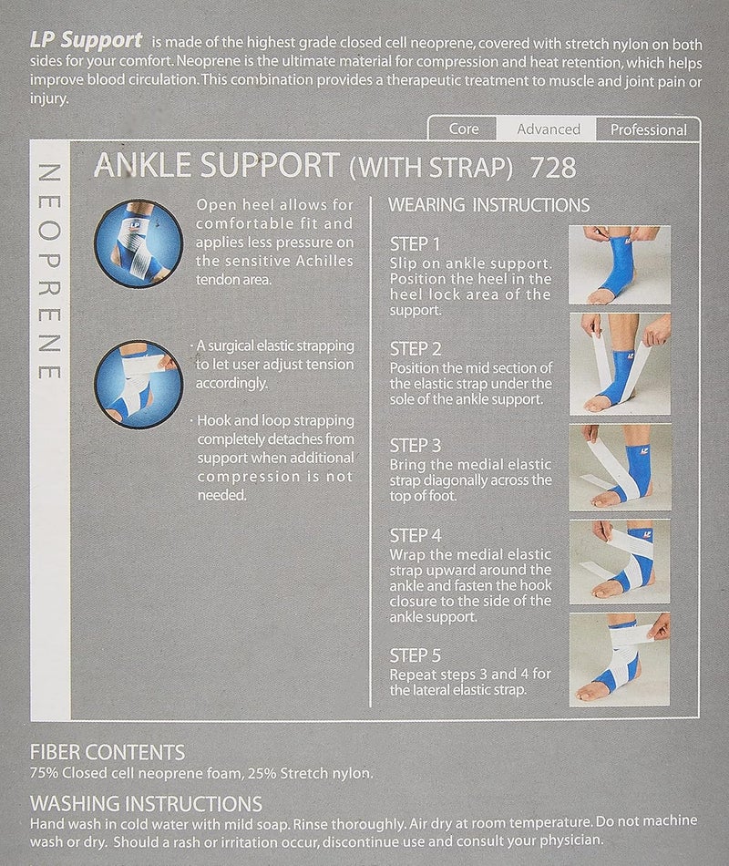 LP Support 728 Ankle Support with Strap, Tan - Image 3