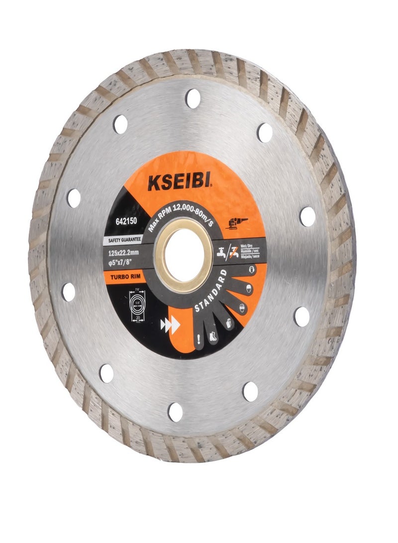 KSEIBI Sintered Diamond Wave Turbo Cutting Discs 105x16MM – High-Performance Blade for Concrete, Stone & Masonr - Image 1