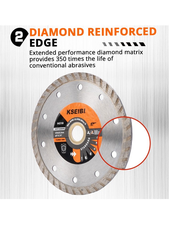 KSEIBI Sintered Diamond Wave Turbo Cutting Discs 105x16MM – High-Performance Blade for Concrete, Stone & Masonr - Image 5