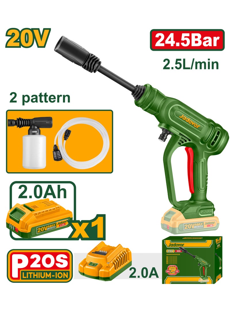Jadever Cordless pressure washer 20V 24.5Bar With battery and charger JDQX01203 - Image 2