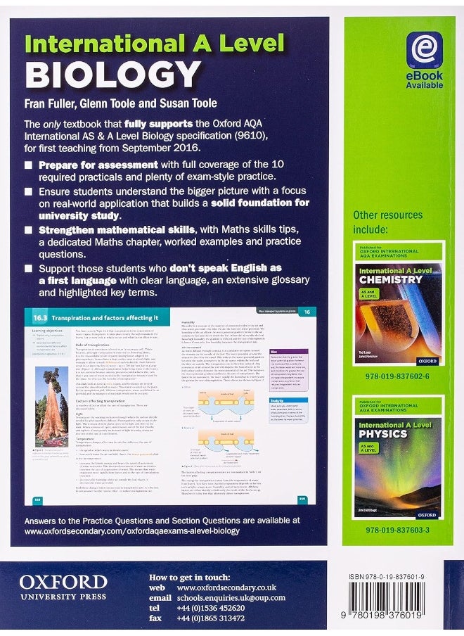 Oxford International AQA Examinations: International A Level Biology