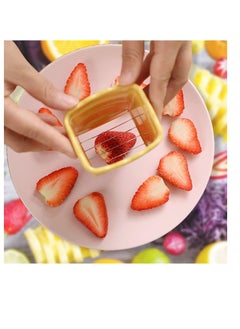 Excefore Cup Slicer, 3 Pcs New Fruit Slicer Egg Slicer, Stainless Steel Cup Slicer Handheld, Creative Kitchen Cutter Gadget, for Quickly Making Fruit Vegetable Salad  - Image 4