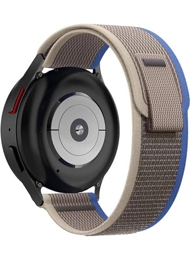 سوار من النايلون مقاس 22 ملم من اكس تيك متوافق مع هواوي GT4 وGT3/3 برو وGT2/2 برو وGT وووتش 4/3 برو 46 ملم و48 ملم، ساعة سامسونج 3 45 ملم وجالاكسي جير S3 46 ملم واميزفيت GTR2 وGTR3 وGTR4 _ رمادي  &أزرق - Image 1