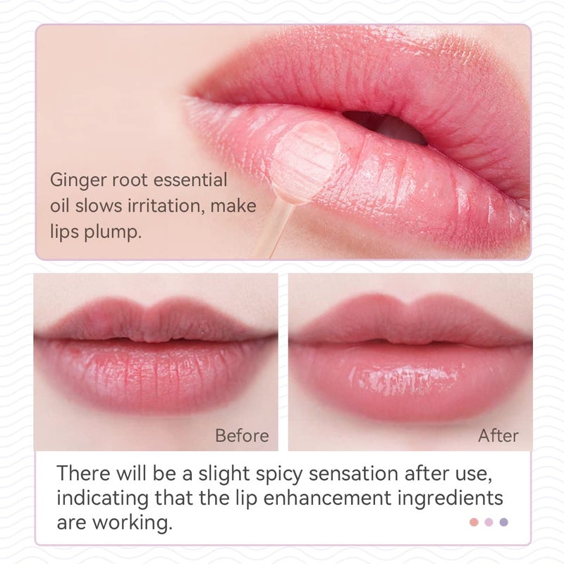 She Loves Ginger Lip Mask Magical Lip Plumper, Lip Plumping Balm with Beeswax and Vitamin E, DEROL Lip Plumper, Day&Night Use Lip Enhancer for Fuller, Softer Bigger Fuller Lips by Natural Lip Plumper - Image 4