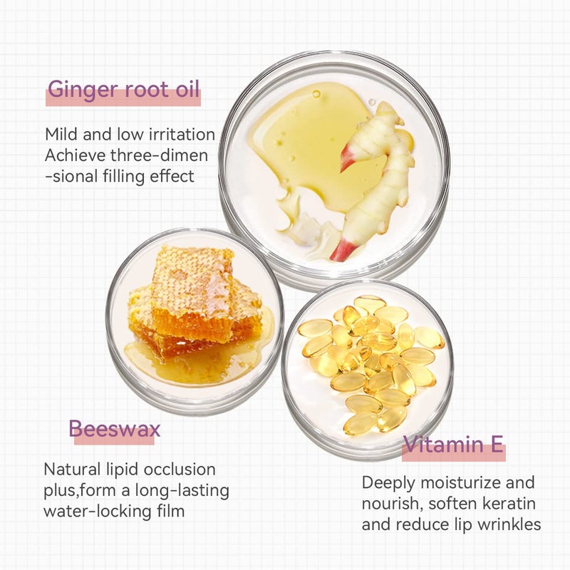 She Loves Ginger Lip Mask Magical Lip Plumper, Lip Plumping Balm with Beeswax and Vitamin E, DEROL Lip Plumper, Day&Night Use Lip Enhancer for Fuller, Softer Bigger Fuller Lips by Natural Lip Plumper - Image 5