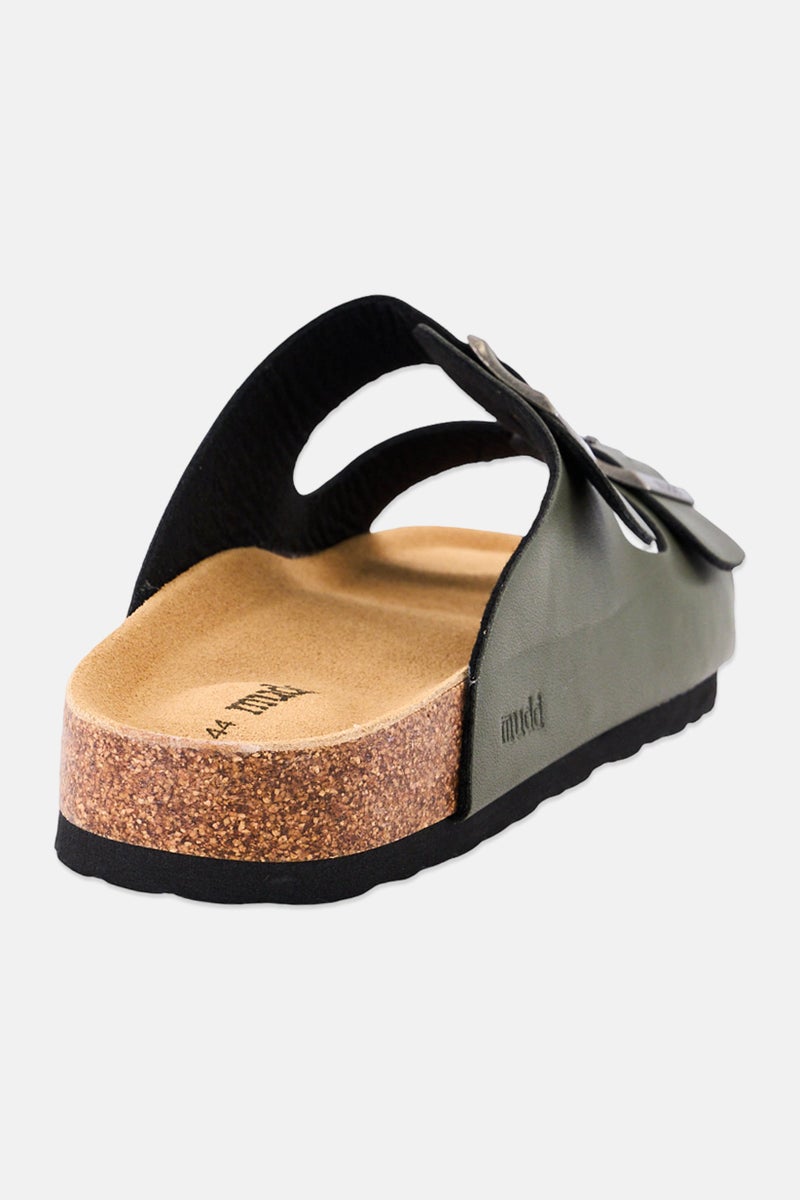 Mudd صنادل رجال قابلة للانزلاق من الفلين، زيتوني - Image 3