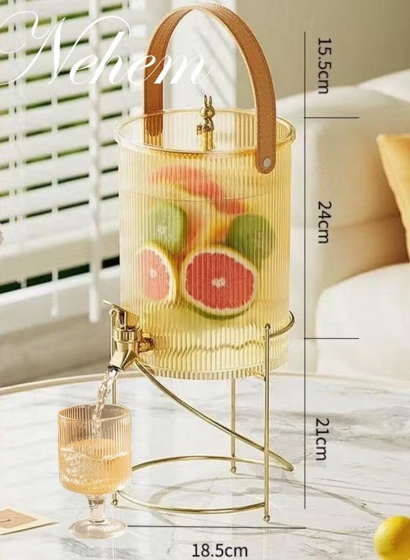 ح واحة إبريق ماء سعة 5 لتر مع صنبور، موزع مشروبات متعدد الأغراض للعصائر والقهوة، مجموعة موزع العصير للحفلات والنزهات والتخييم والاستخدام المنزلي - Image 2