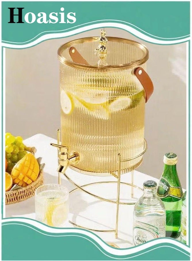 ح واحة إبريق ماء سعة 5 لتر مع صنبور، موزع مشروبات متعدد الأغراض للعصائر والقهوة، مجموعة موزع العصير للحفلات والنزهات والتخييم والاستخدام المنزلي - Image 1