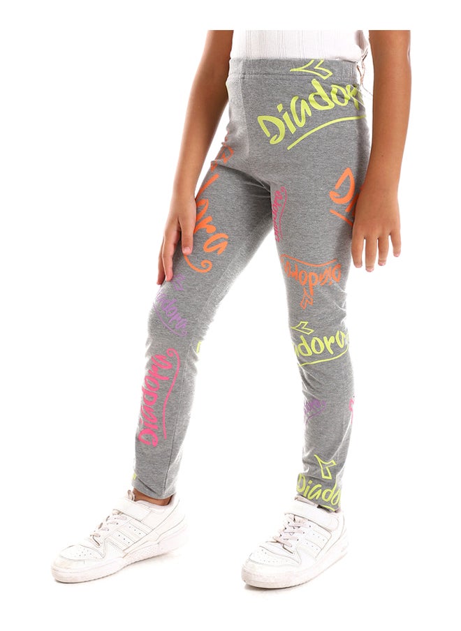 DIADORA - Printed  Girls Cotton Leggings - Image 1
