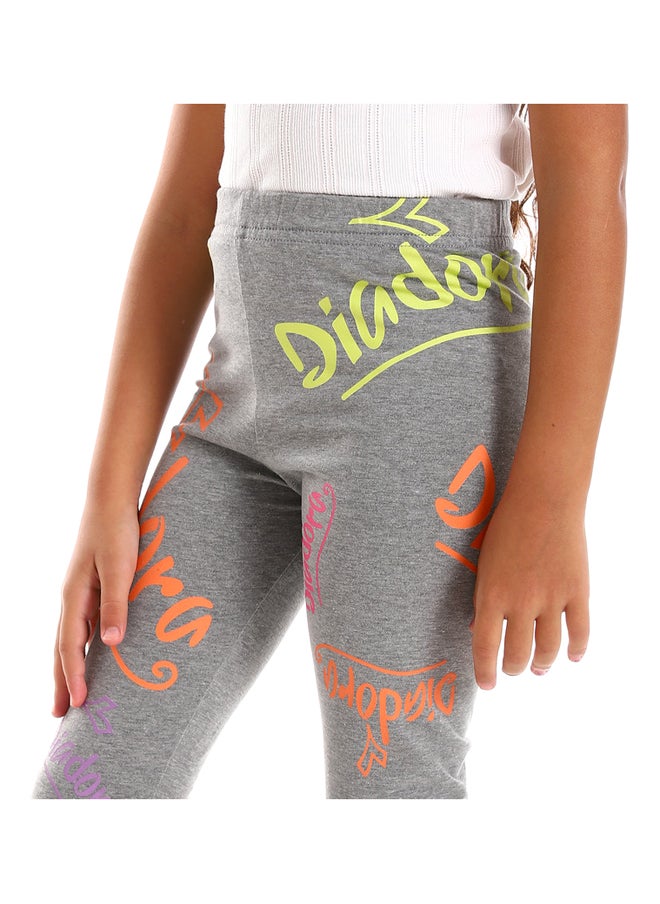 DIADORA - Printed  Girls Cotton Leggings - Image 1