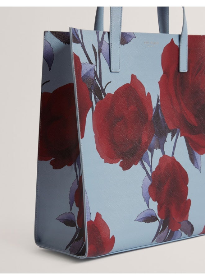 Ted Baker حقيبة أيقونية بطباعة ورد كبيرة - Image 1
