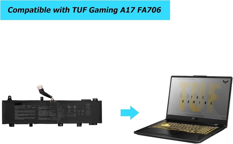WISTAR C41N1906 Laptop Battery for ASUS TUF Gaming A17 FA706 FA706II FA706IU A15 FA506 FA506II FA506QR 2021 F15 FX506 FX506H Series Laptop B0B200-0362000 0 0B200-03590000 - Image 4
