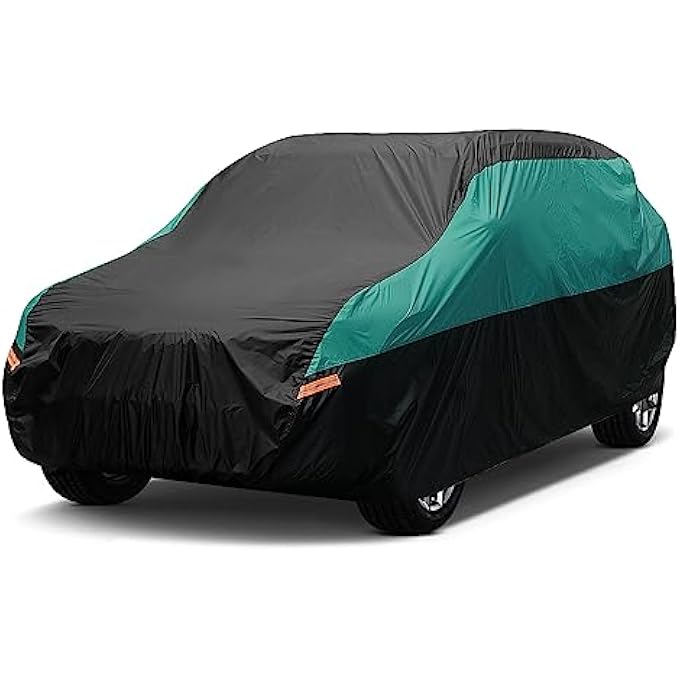 rayihni SUV Car Cover Waterproof All Weather, Outdoor Car Covers for Automobiles, Hail UV Snow Wind Protection, Compatible with Audi Q7, BMW X5/X6, Toyota Land Cruiser/Prado etc. (Length Up to 200") - Image 1