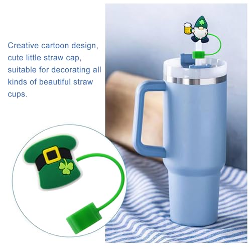 Meitesti Straw Cover Cap for Stanley Cup,Straw Topper Compatible for 30 and 40 Oz Tumbler with Handle,10 mm 0.13 in Reusable Straw Tips Lids - Image 5