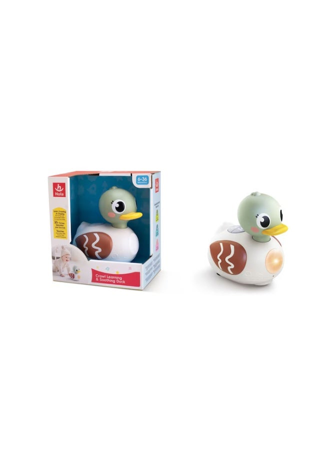 HOLA Crawl Learning & Soothing Duck | Musical Crawling Toy for Babies 6M+ | Dual Learning & Lullaby Modes | Interactive Light-Up Duck with Songs, White Noise & Movement for Early Development - Image 2