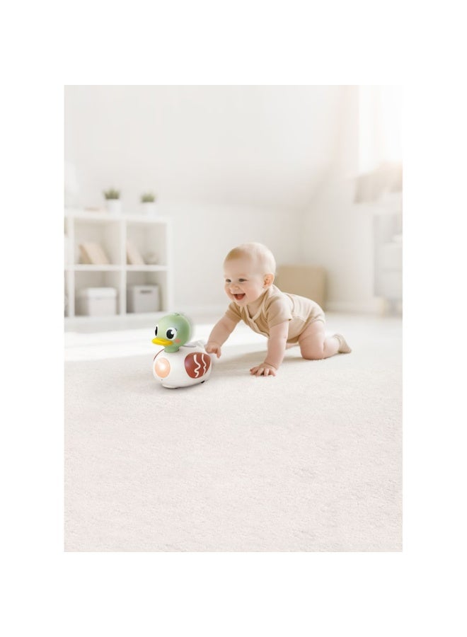 HOLA Crawl Learning & Soothing Duck | Musical Crawling Toy for Babies 6M+ | Dual Learning & Lullaby Modes | Interactive Light-Up Duck with Songs, White Noise & Movement for Early Development - Image 3