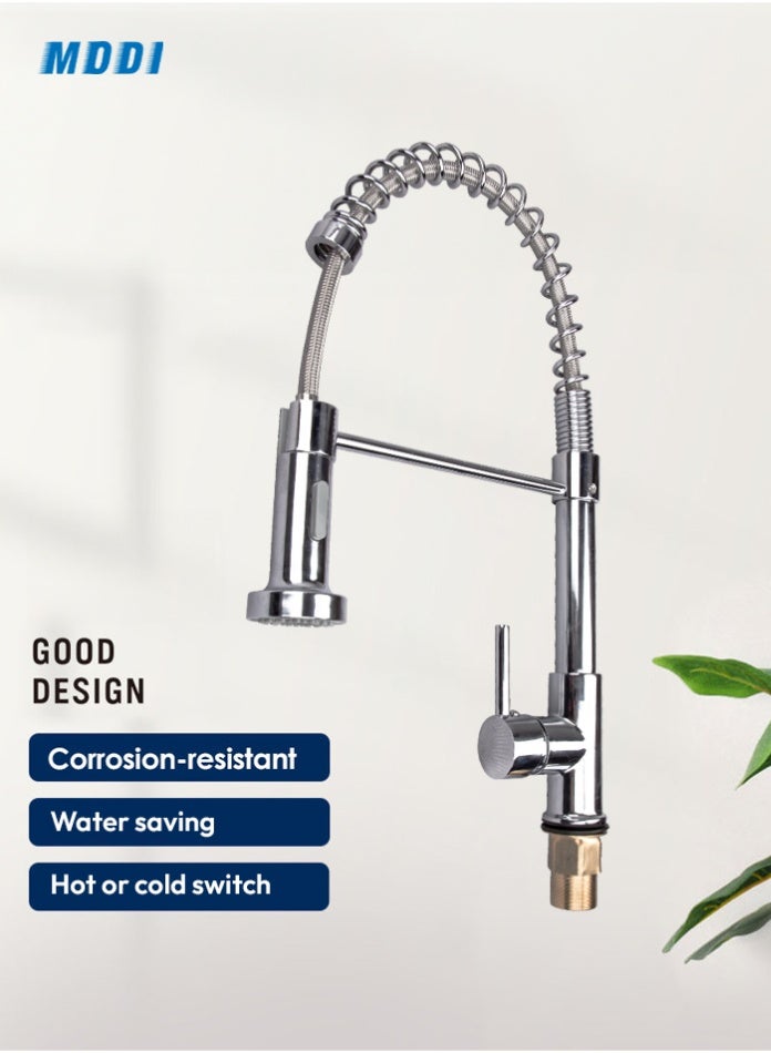 مودي خلاط مطبخ – هيكل من سبائك الزنك، أنبوب دوار عالي القوس، تشطيب كروم لامع، بحجم 430×240×45 مم، صنبور حوض المطبخ - Image 2