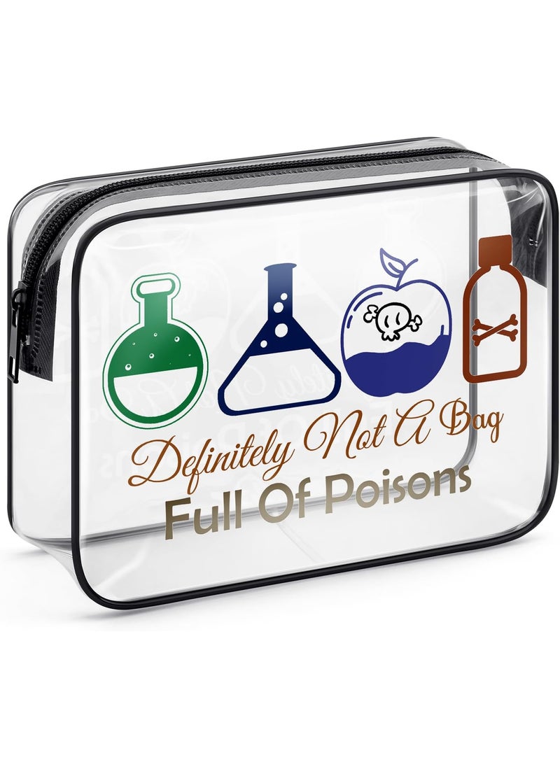 Mikela Evil Females Makeup Bag Queen Witchy Gift For Women Teen Girls Halloween Birthday Gifts for Witchcraft Lover Best Friends Sister Villain Lover Gift Clear Cosmetic Bag Bad Girls Gift Villain Fans Gift 