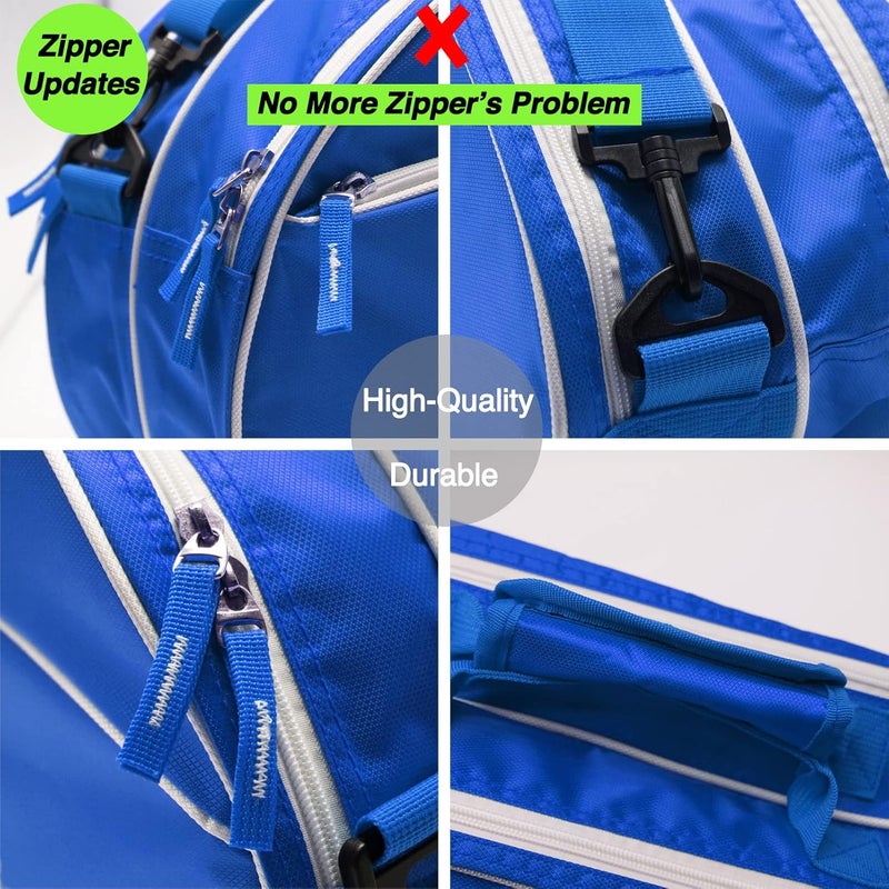 Tannius Tennis Racket Bag (3-5 Racquet), with Shoe & Phone Compartment and Protective Pad, Super Roomy and Lightweight Racquet Bag for Tennis, Badminton - Image 4