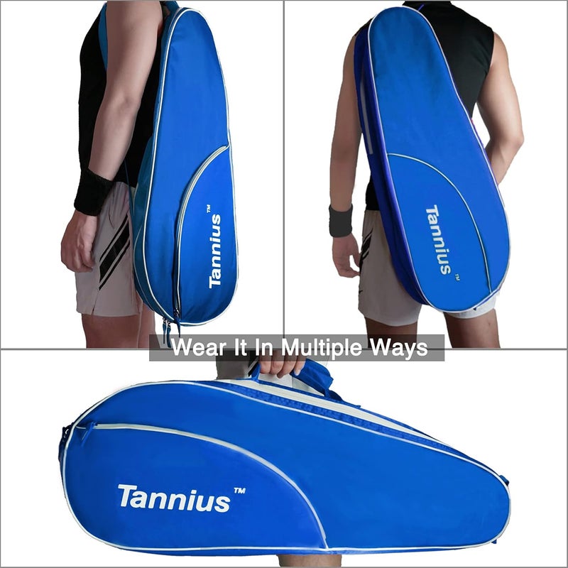 Tannius Tennis Racket Bag (3-5 Racquet), with Shoe & Phone Compartment and Protective Pad, Super Roomy and Lightweight Racquet Bag for Tennis, Badminton - Image 5
