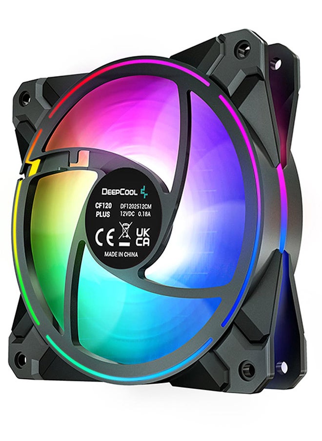 DEEPCOOL مروحة تبريد هيكل DEEPCOOL CF120 Plus 3 IN 1 RGB مقاس 120 مم | تدعم مزامنة اللوحة الأم A-RGB - DP-F12-AR-CF120P-3P  - Image 5