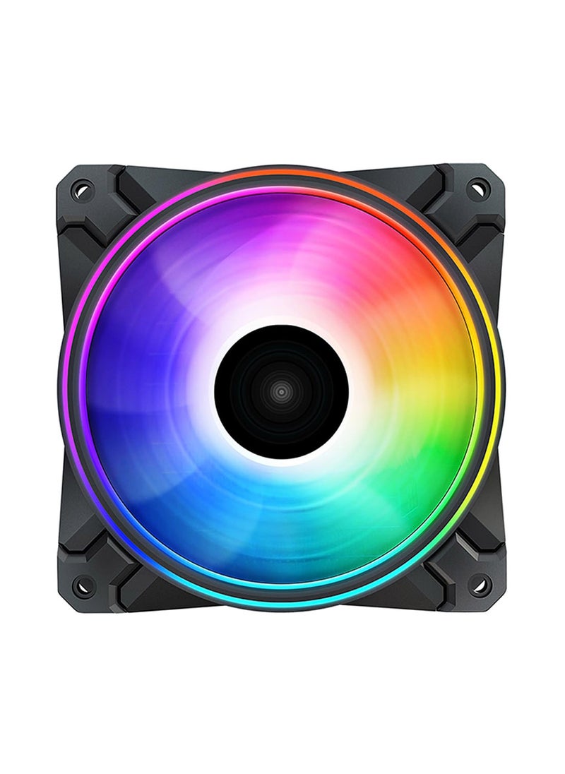 DEEPCOOL - مروحة تبريد هيكل DEEPCOOL CF120 Plus 3 IN 1 RGB مقاس 120 مم | تدعم مزامنة اللوحة الأم A-RGB - DP-F12-AR-CF120P-3P - Image 1