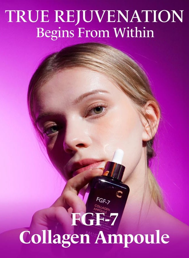 maxclinic FGF-7 Collagen Ampoule | Firming Serum for Face w/ 3 Types of Collagen | Face Lifting Serum Ampoule Korean Skin Care (3.38 Fl. Oz) - Image 2