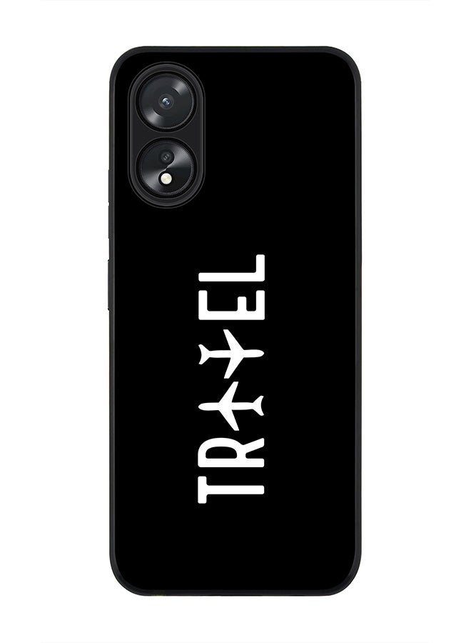 Stylizedd Rugged Black Edge case for Oppo A18 / Oppo A38, Slim fit Soft Case Flexible Rubber Edges Anti Drop TPU Gel Thin Cover - Travel - Image 1