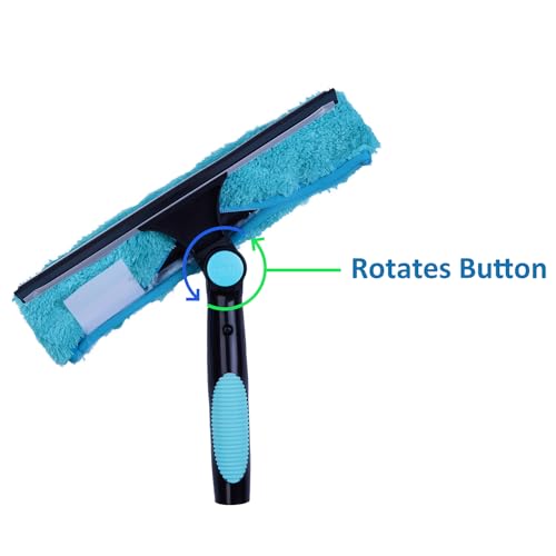 Hicavar 11" Window Squeegee and Microfiber Scrubber 2-in-1 Combo Cleaning Tools (Attachement Only) (1) - Image 4